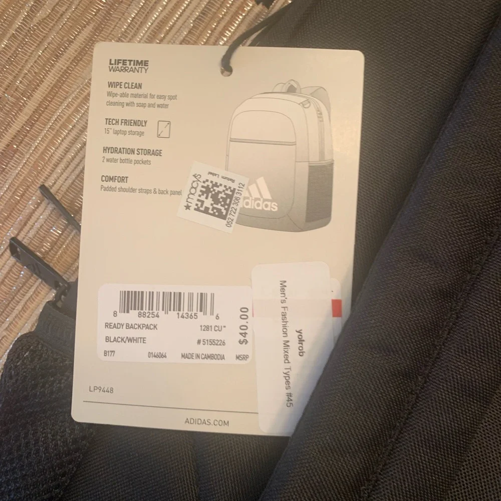 New‎ Adidas book bag